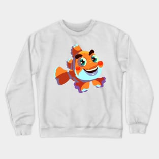 Clown Fish Cartoon Illustration Crewneck Sweatshirt